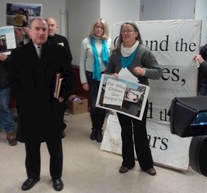 Mary Anne Grady Flores and attorney Lance Salisbury. Photo by Pete Perry