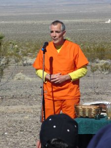 Fr. Steve Kelly SJ at Nevada National Security Site (nuclear test site), photo by Felice Cohen-Joppa
