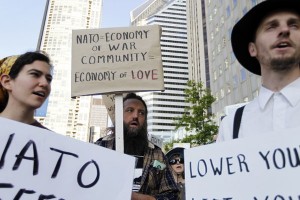 NATO catholic worker demo